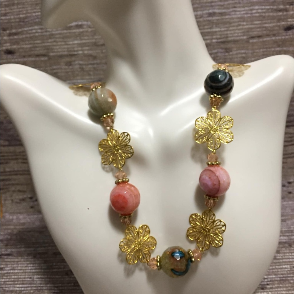 Handmade Necklace made with natural stones